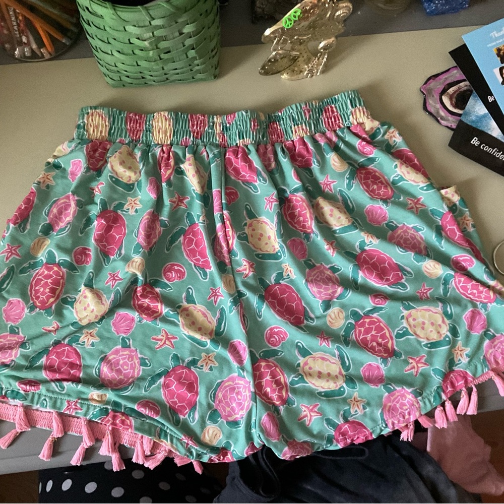 The shorts are very comfortable very soft they have a drawstring  and pockets